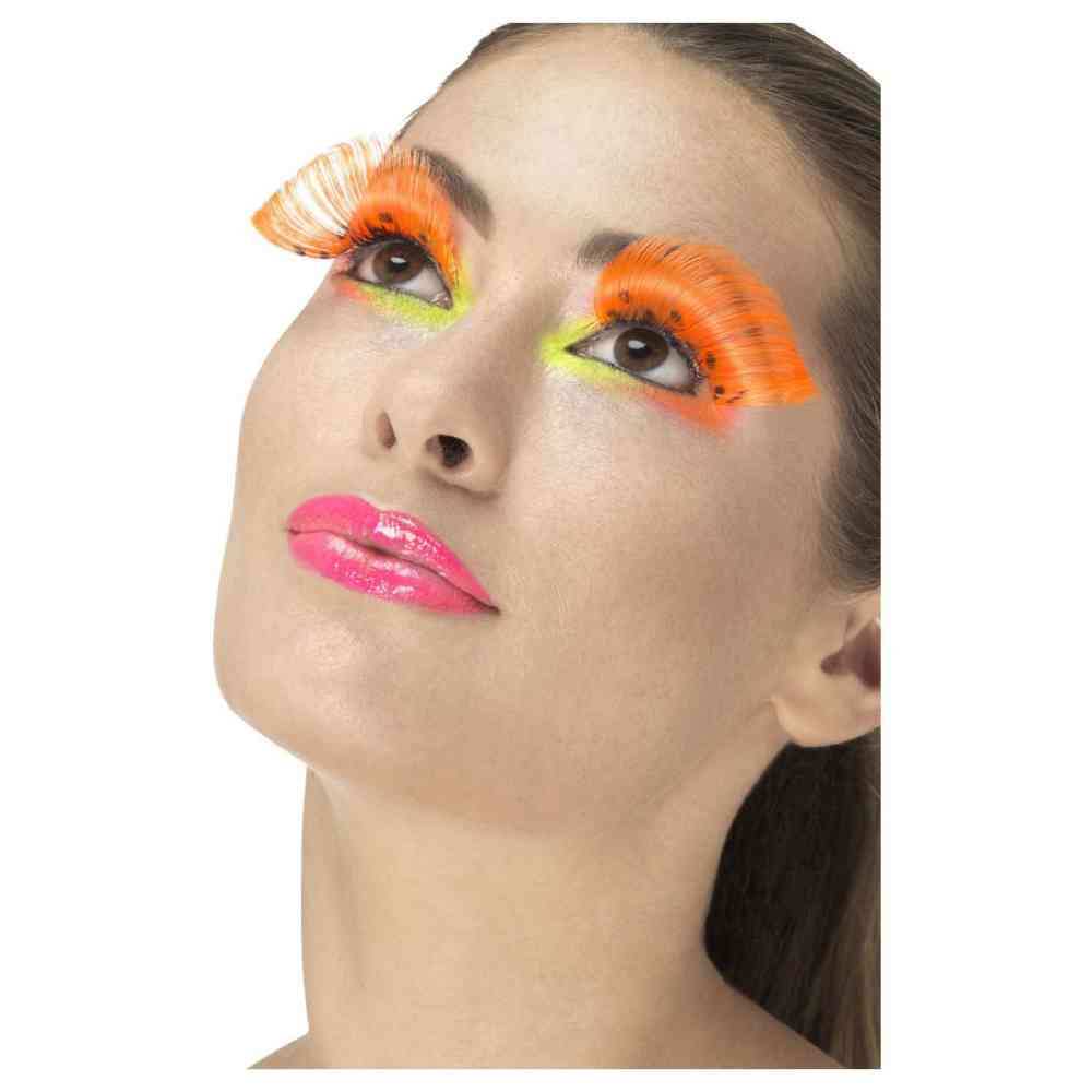 Fever - 80s Polka Dot Neon Künstliche Wimpern - Orange
